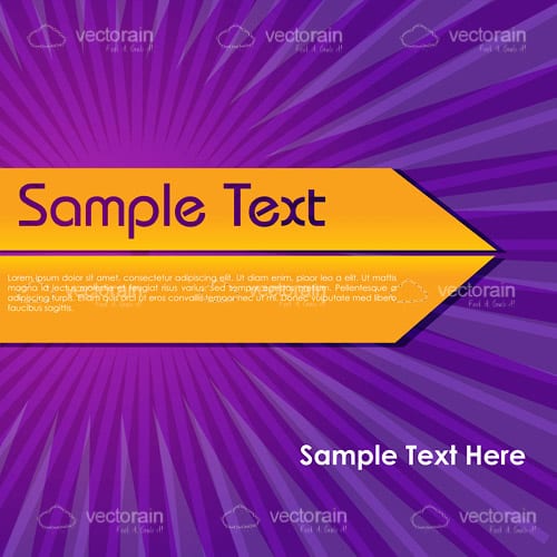 Contrasting Colors Background with Arrow and Sample Text